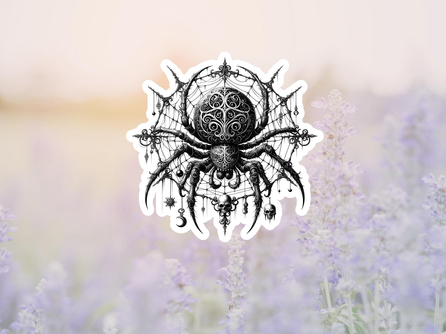 Dark Gothic Spider Sticker