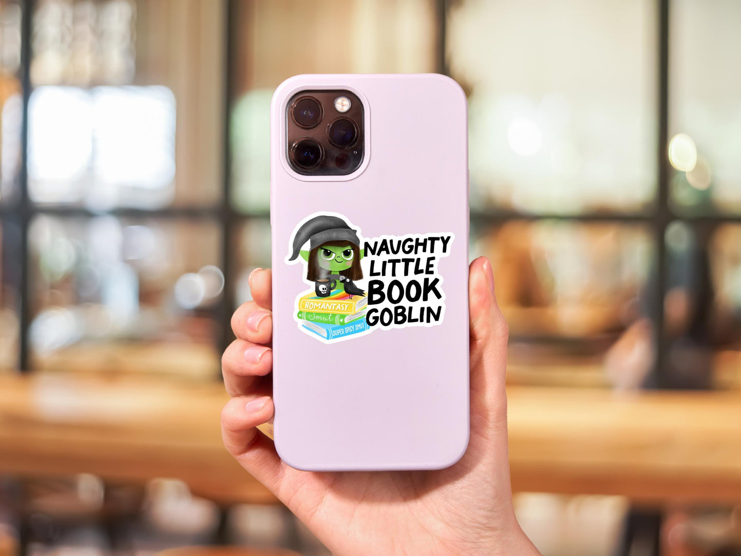 Naughty Little Book Goblin Sticker