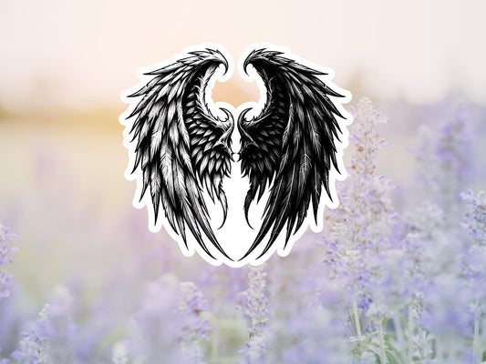 Dark Gothic Wings Sticker