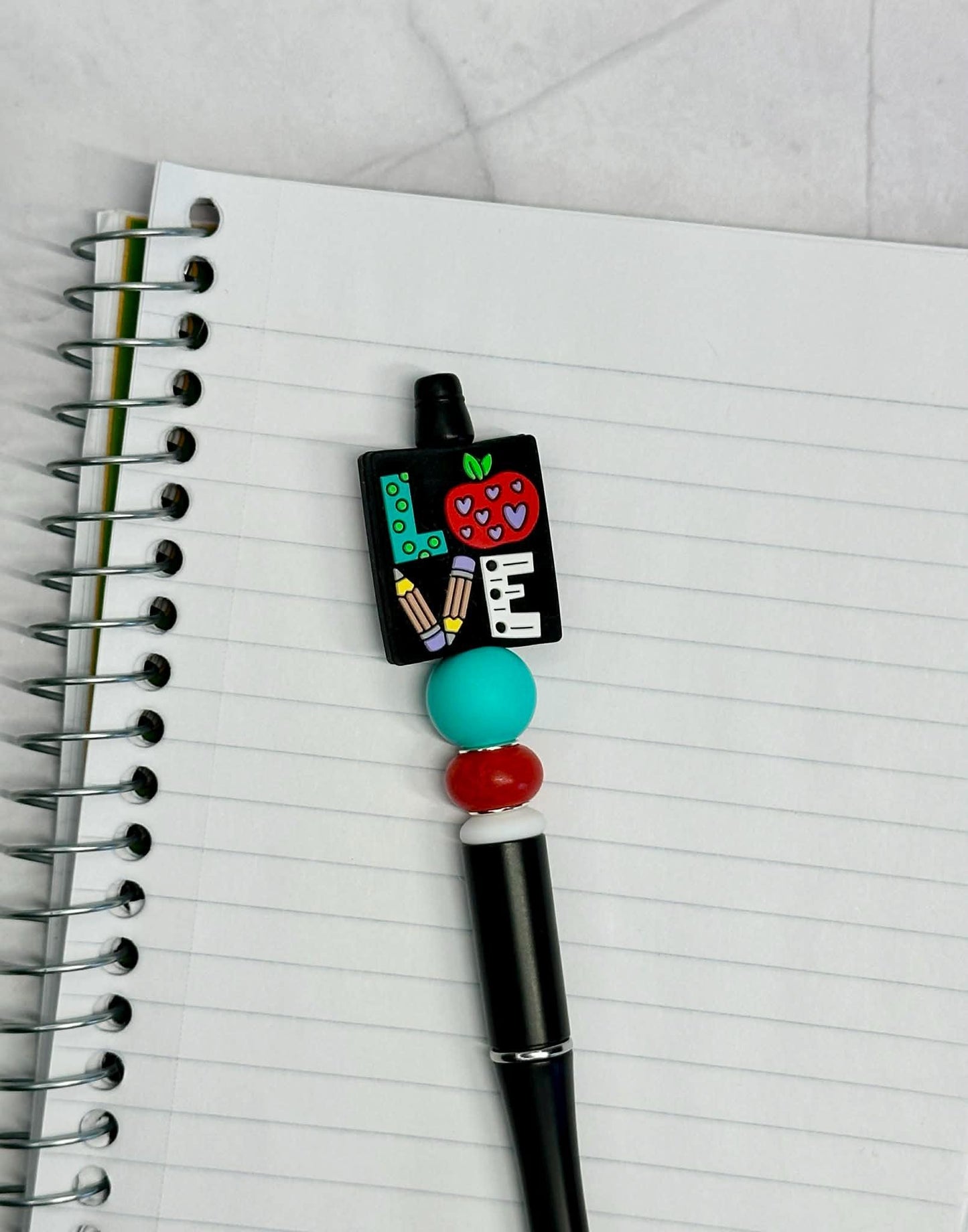 Love Teacher School Pen Beaded Ink Pen