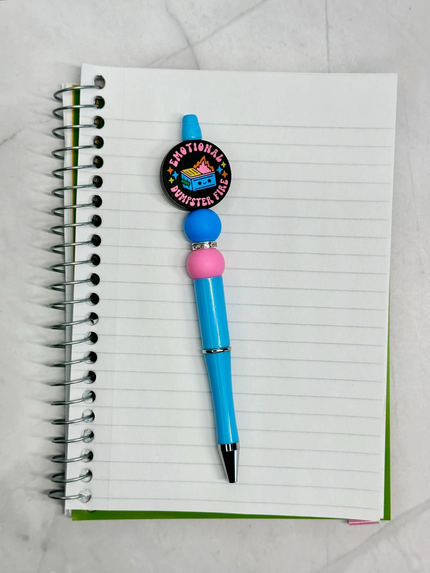 Emotional Dumpster Fire Beaded Ink Pen