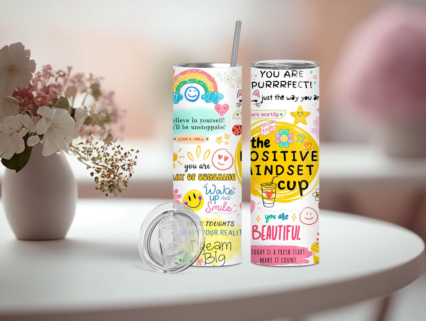 The Positive Mindset Inspirational 20oz Tumbler