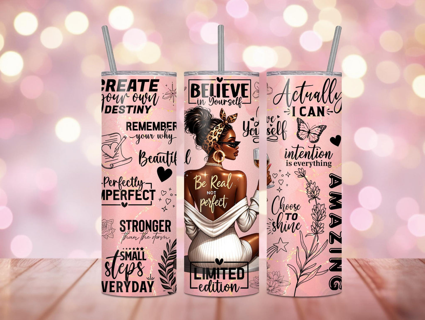 Be Real Not Perfect Inspirational 20oz Tumbler