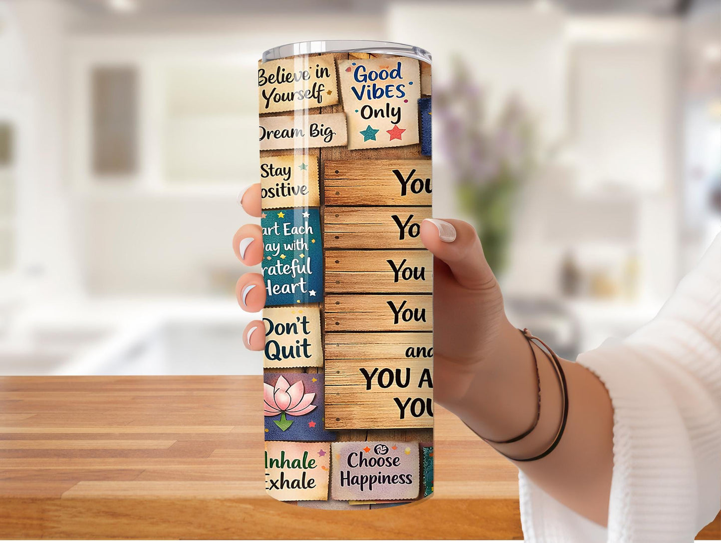 Stay Positive Inspirational 20oz Tumbler