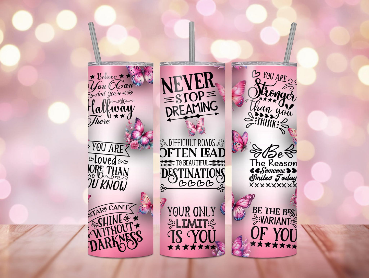 Pink Dream Inspirational 20oz Tumbler