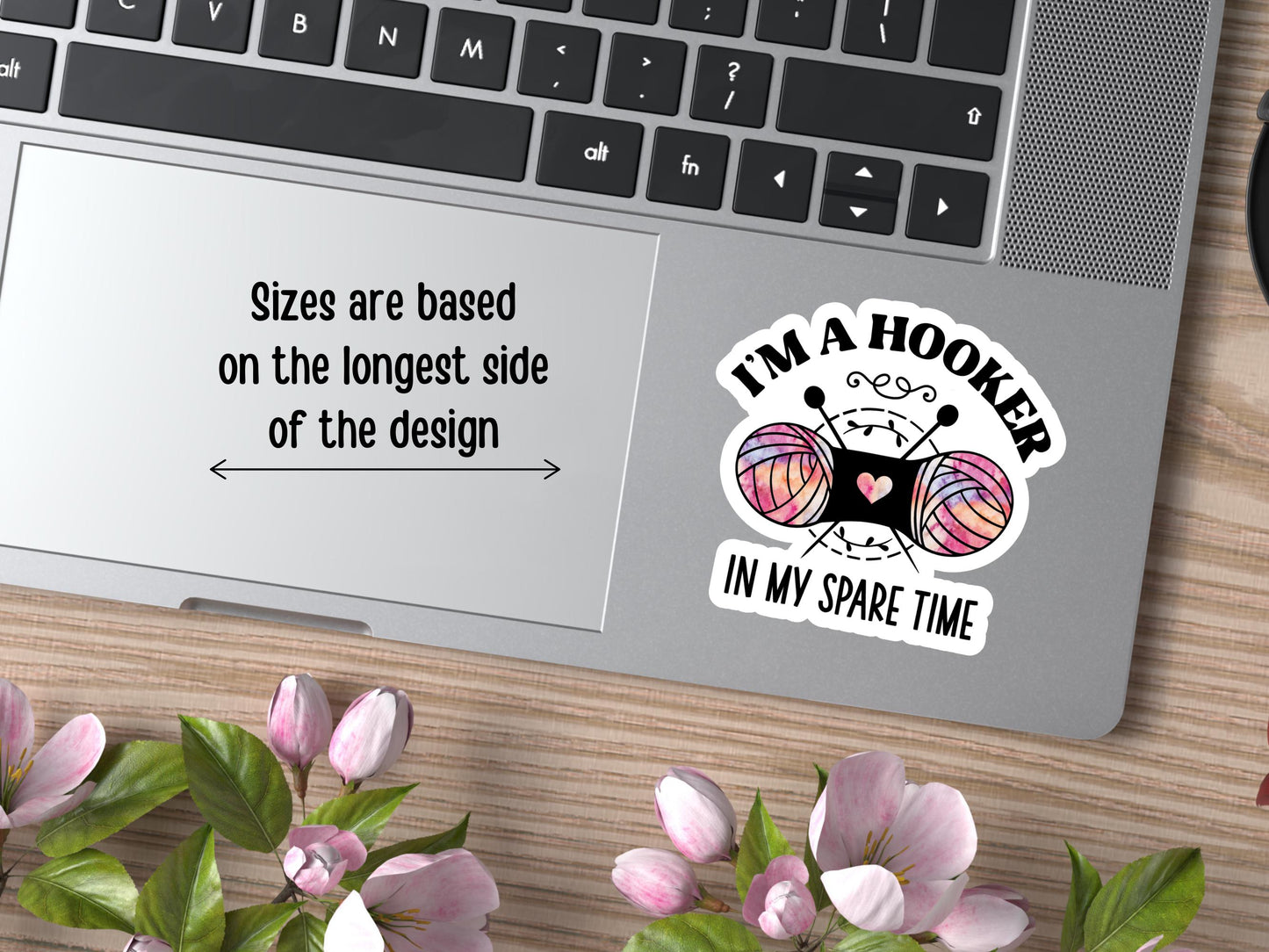 I'm A Hooker In My Spare Time Knitting Sticker