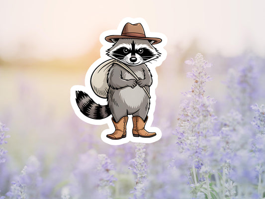 Western Raccoon Sticker