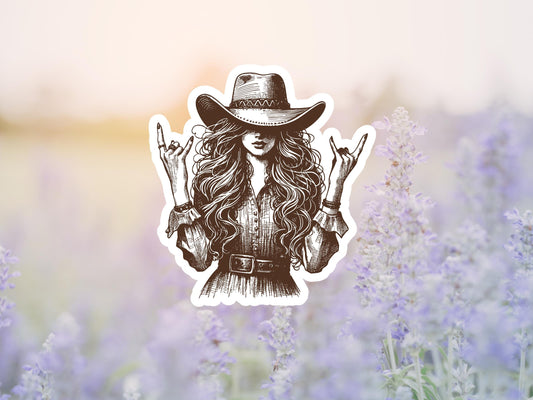 Cool Cowgirl Sticker