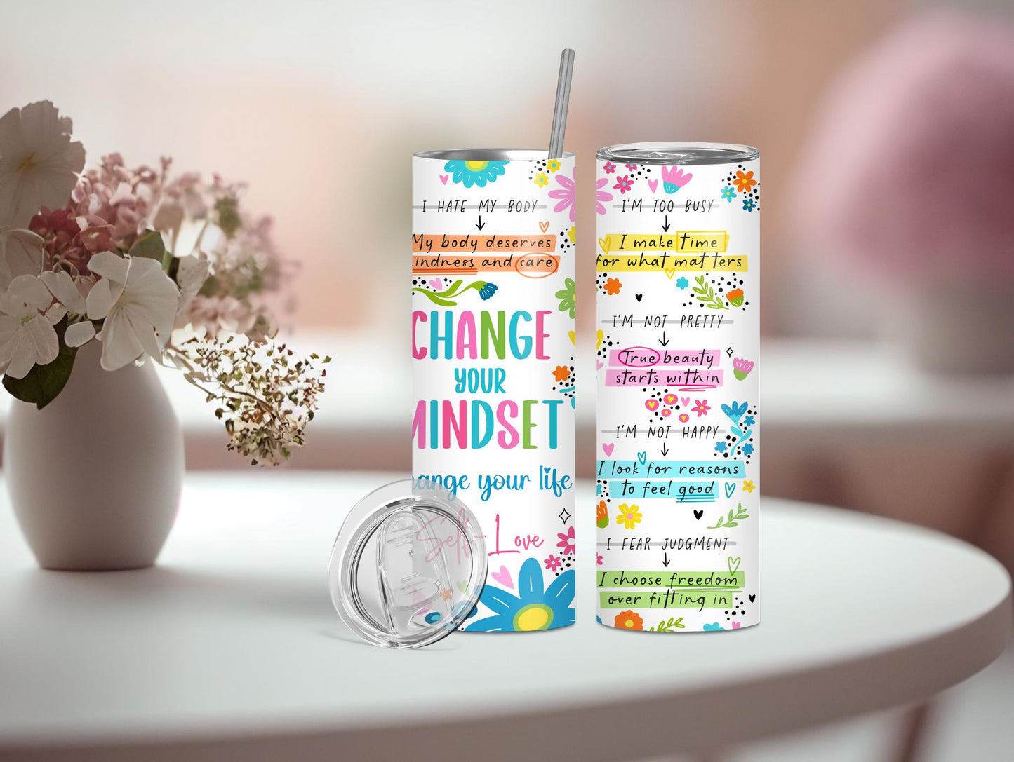Change Your Mindset Inspirational 20oz Tumbler