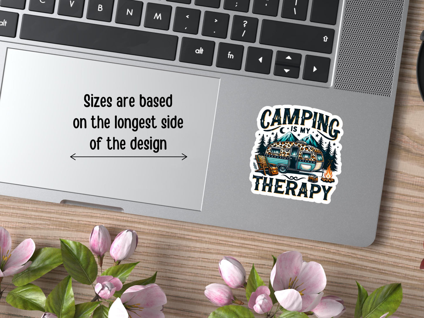 Camping Is My Therapy Camper Sticker