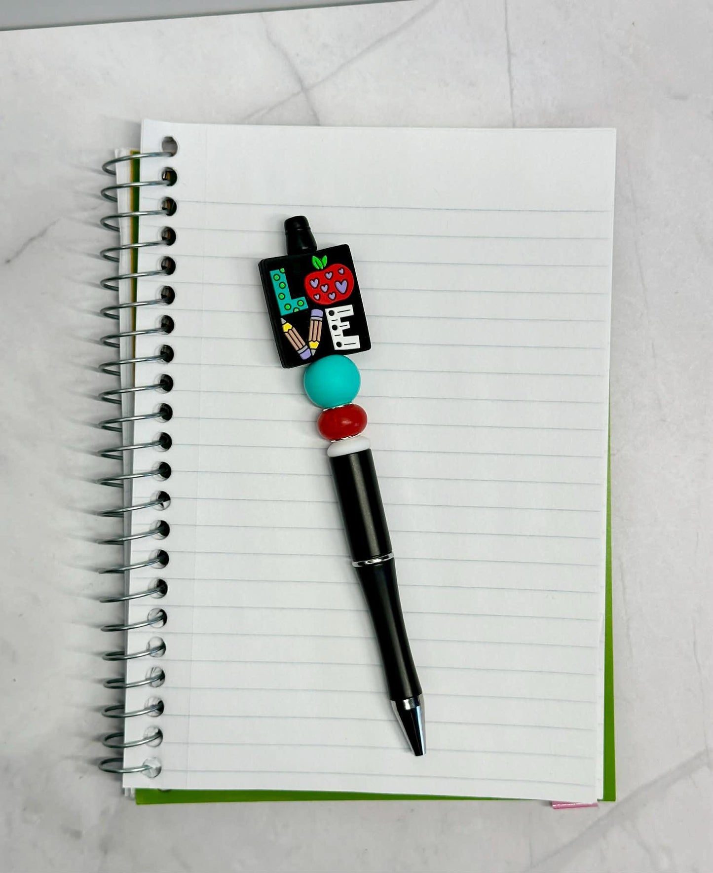 Love Teacher School Pen Beaded Ink Pen