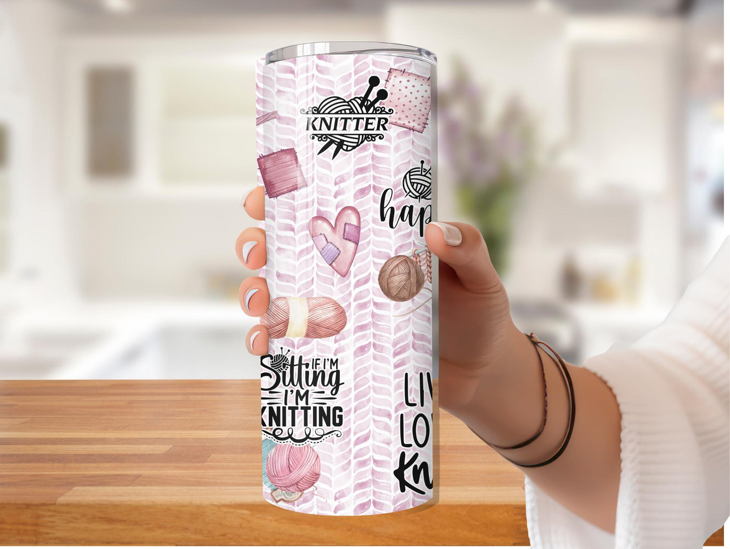 Pink Knitter 20oz Tumbler