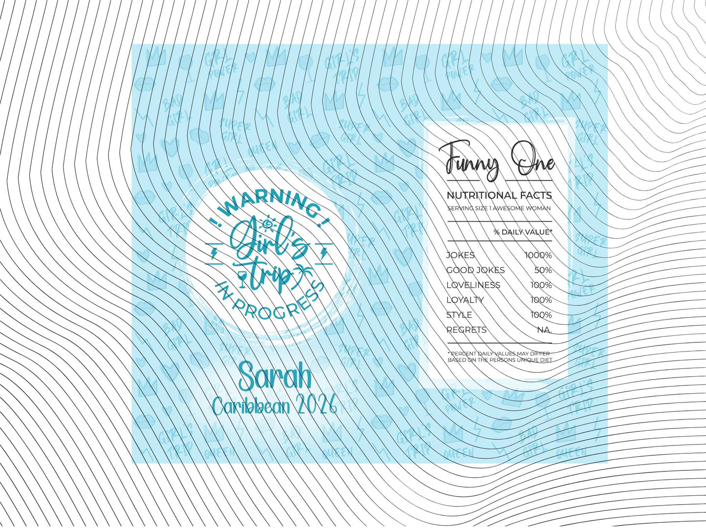 Funny One Girls Trip Personalized 20oz Tumbler