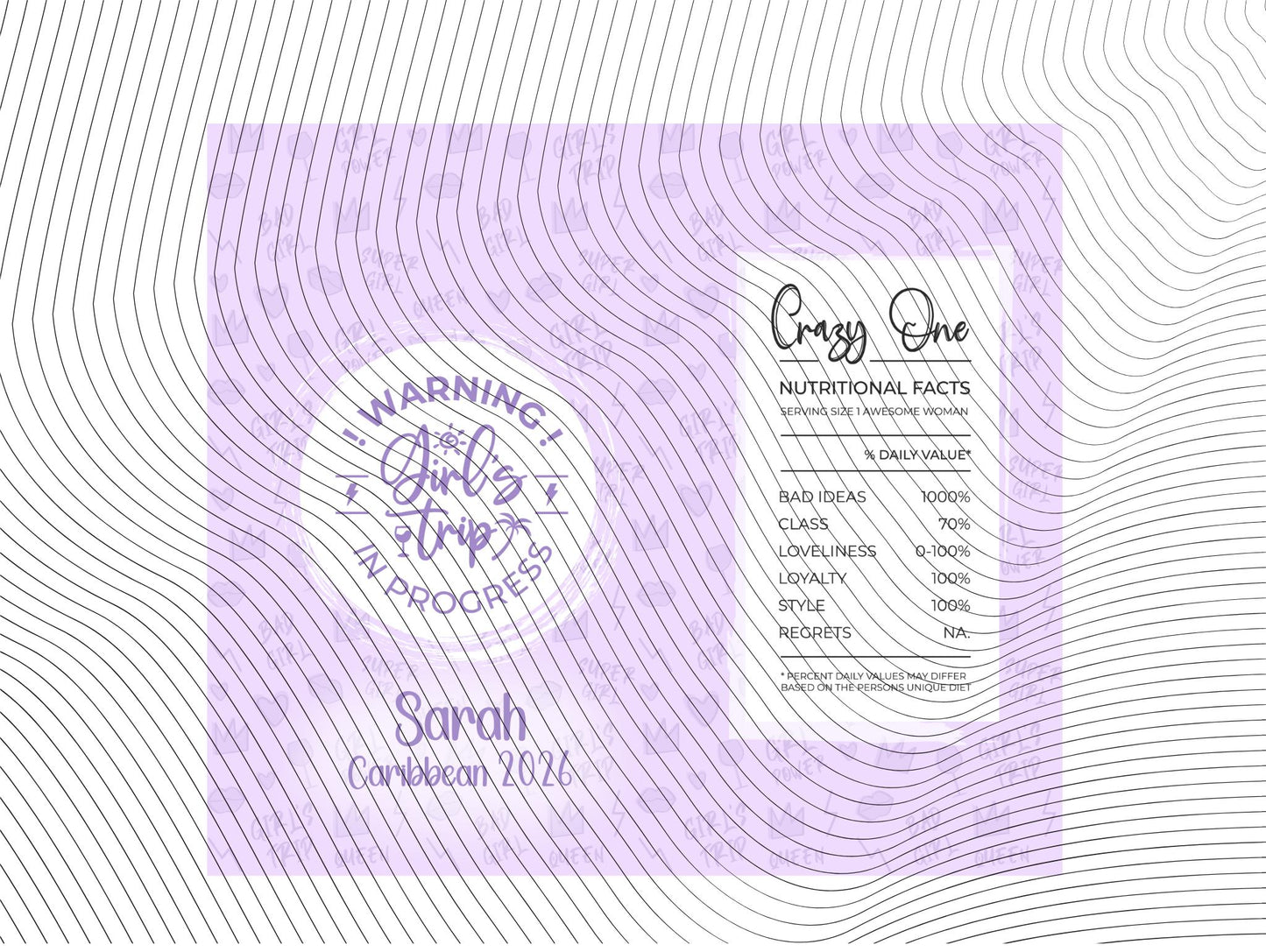 Crazy One Girls Trip Personalized 20oz Tumbler