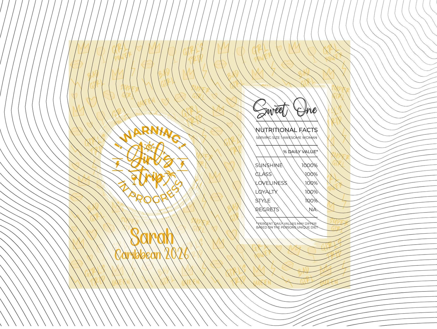 Sweet One Girls Trip Personalized 20oz Tumbler