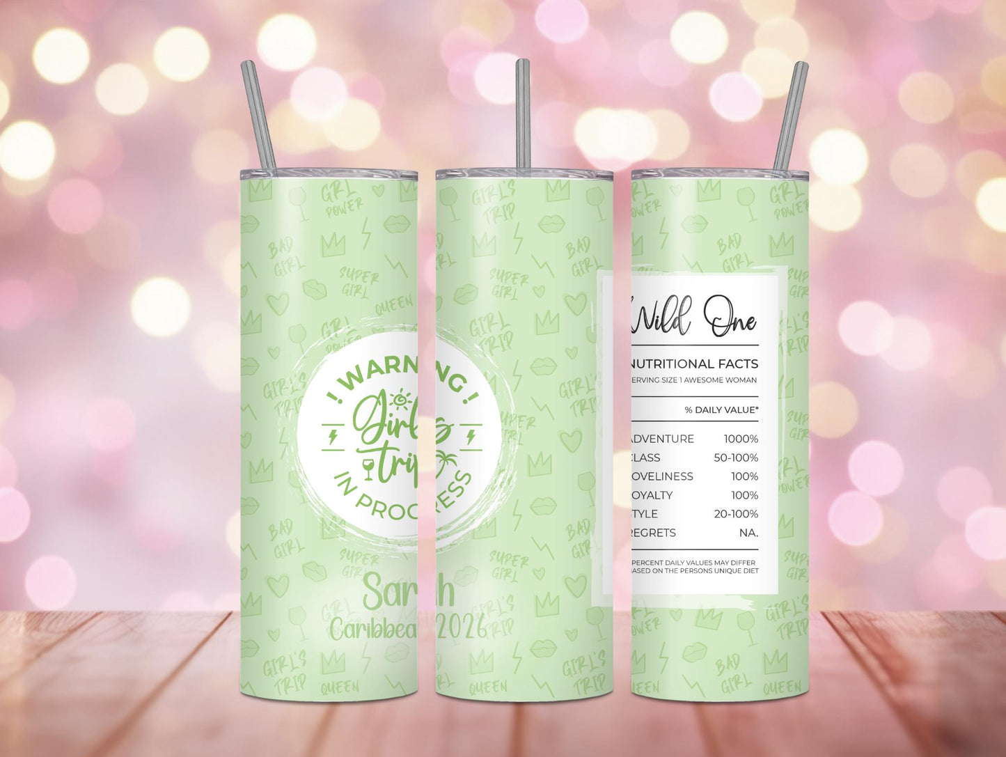 Wild One Girls Trip Personalized 20oz Tumbler