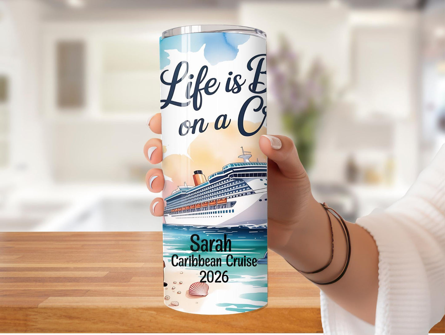 Life Is Better On A Cruise Dolphin Personalized 20oz Tumbler