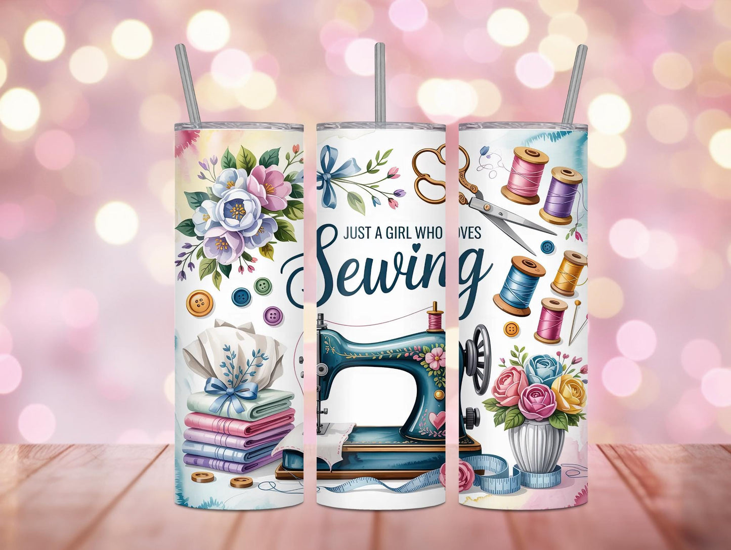 Just A Girl Who Loves Sewing 20oz Tumbler