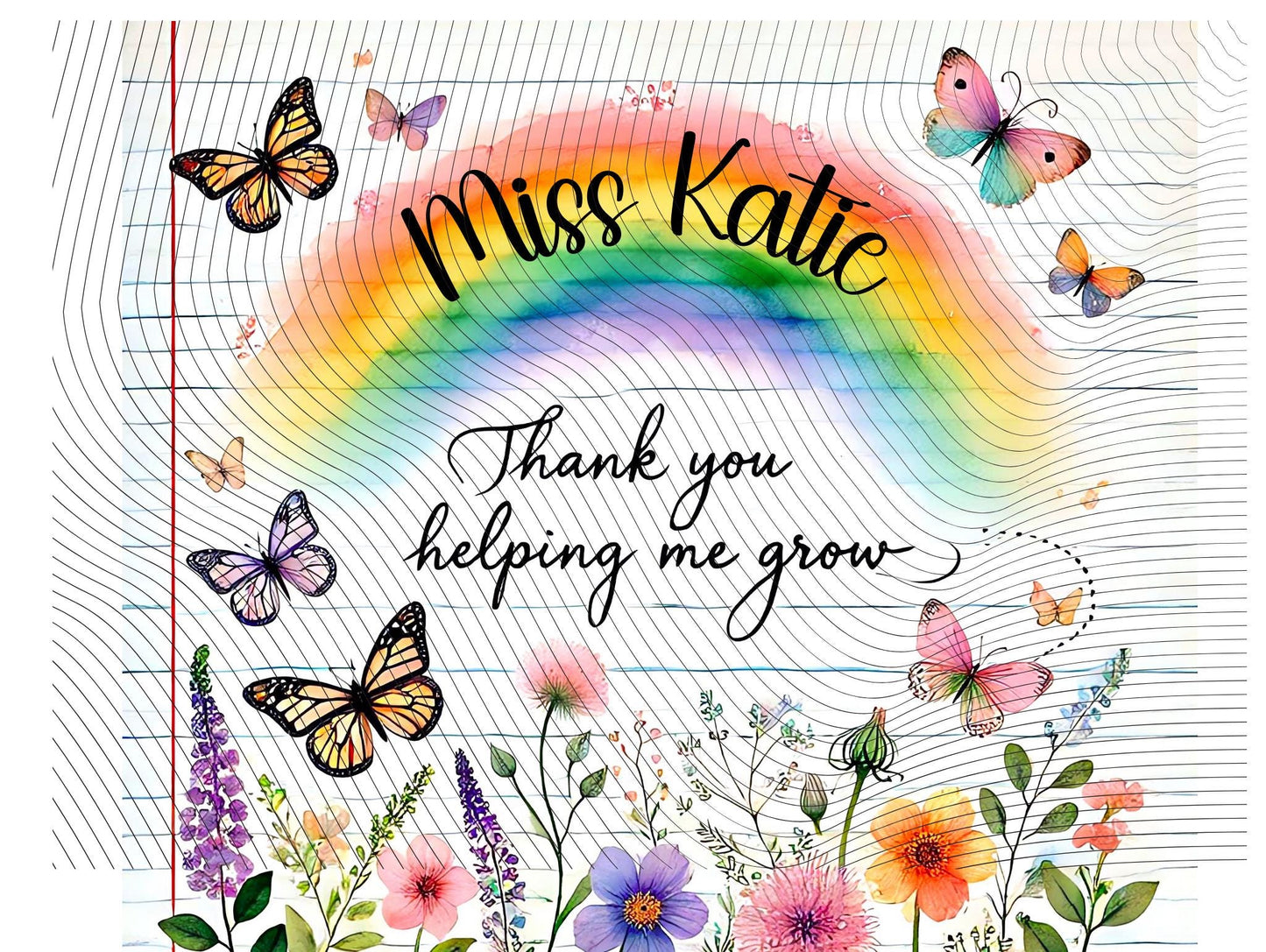 Thank You For Helping Me Grow Personalized 20oz Tumbler