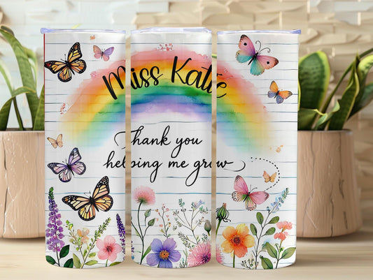Thank You For Helping Me Grow Personalized 20oz Tumbler