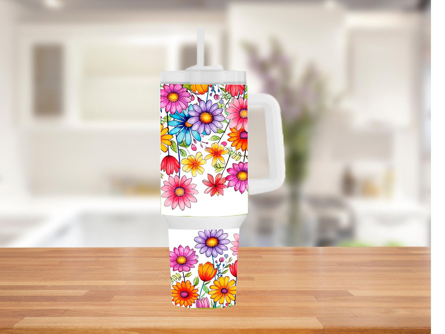 Bright Wildflowers 40oz Tumbler