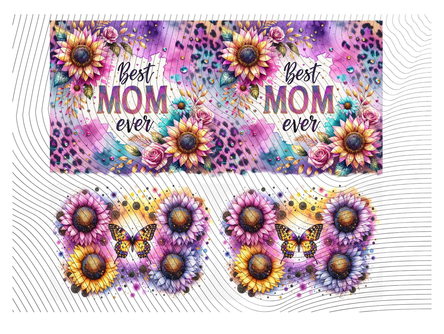 Best Mom Ever Purple Floral 40oz Tumbler
