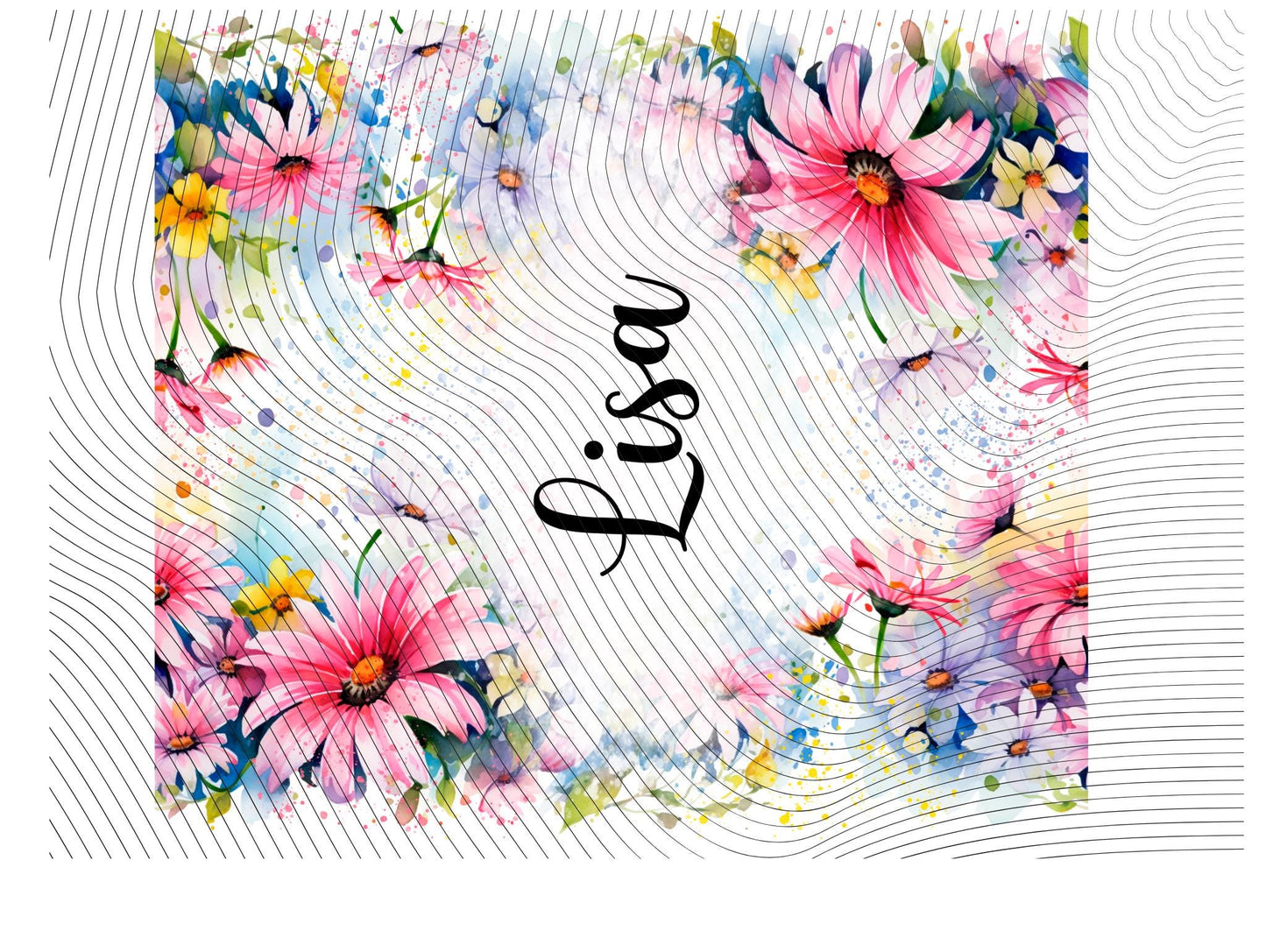 Personalized Watercolor Daisy 20oz Tumbler