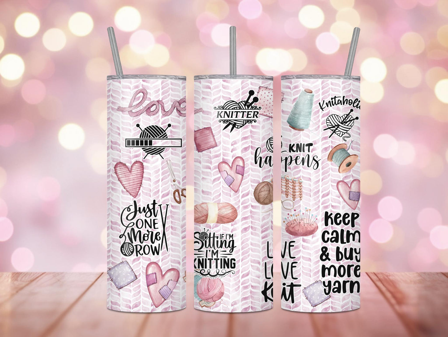 Pink Knitter 20oz Tumbler