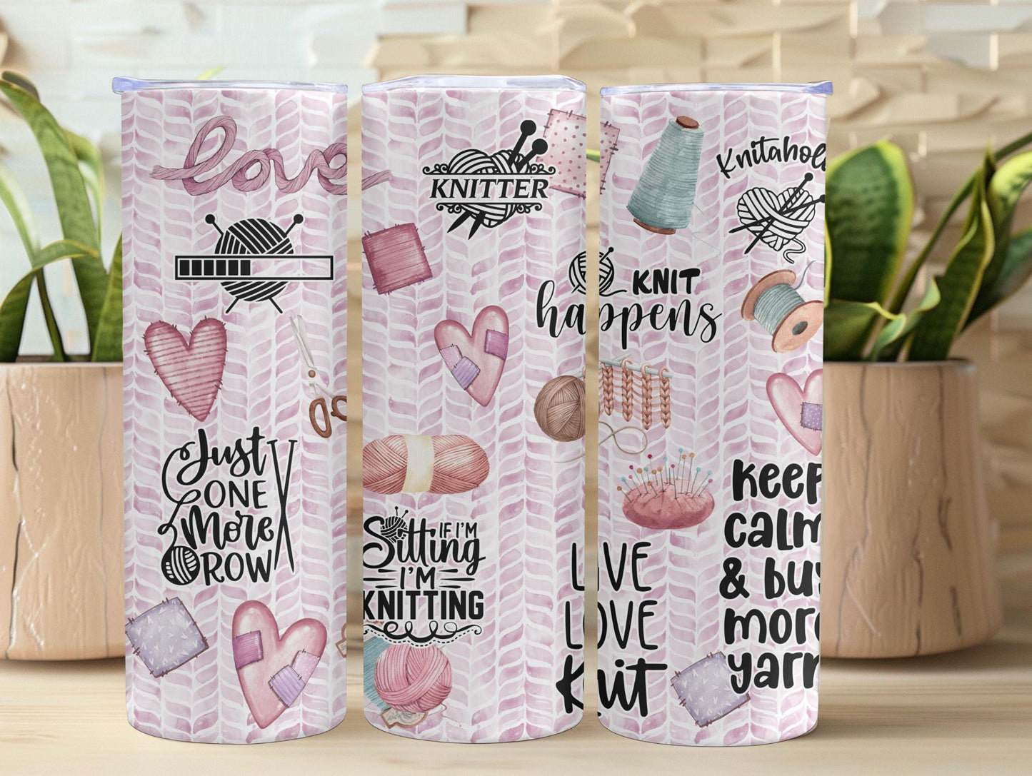 Pink Knitter 20oz Tumbler