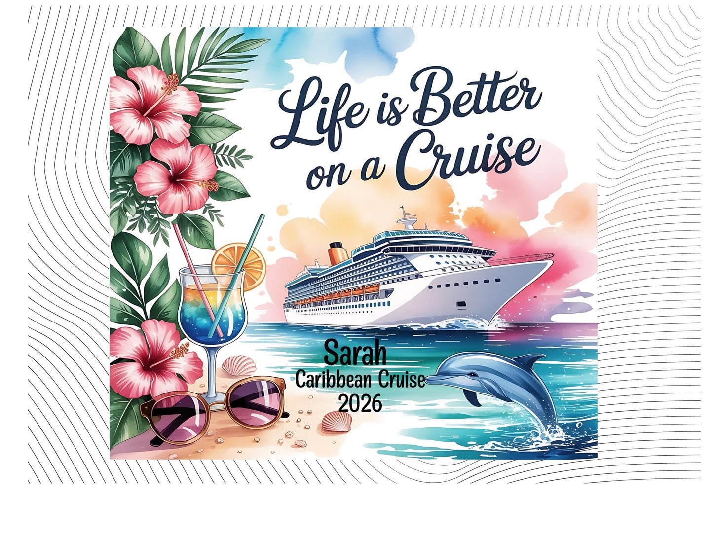 Life Is Better On A Cruise Dolphin Personalized 20oz Tumbler