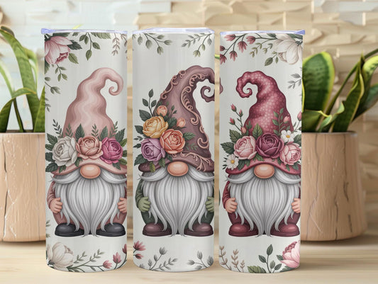 3 Boho Colored Gnomes With Flowers 20oz Tumbler