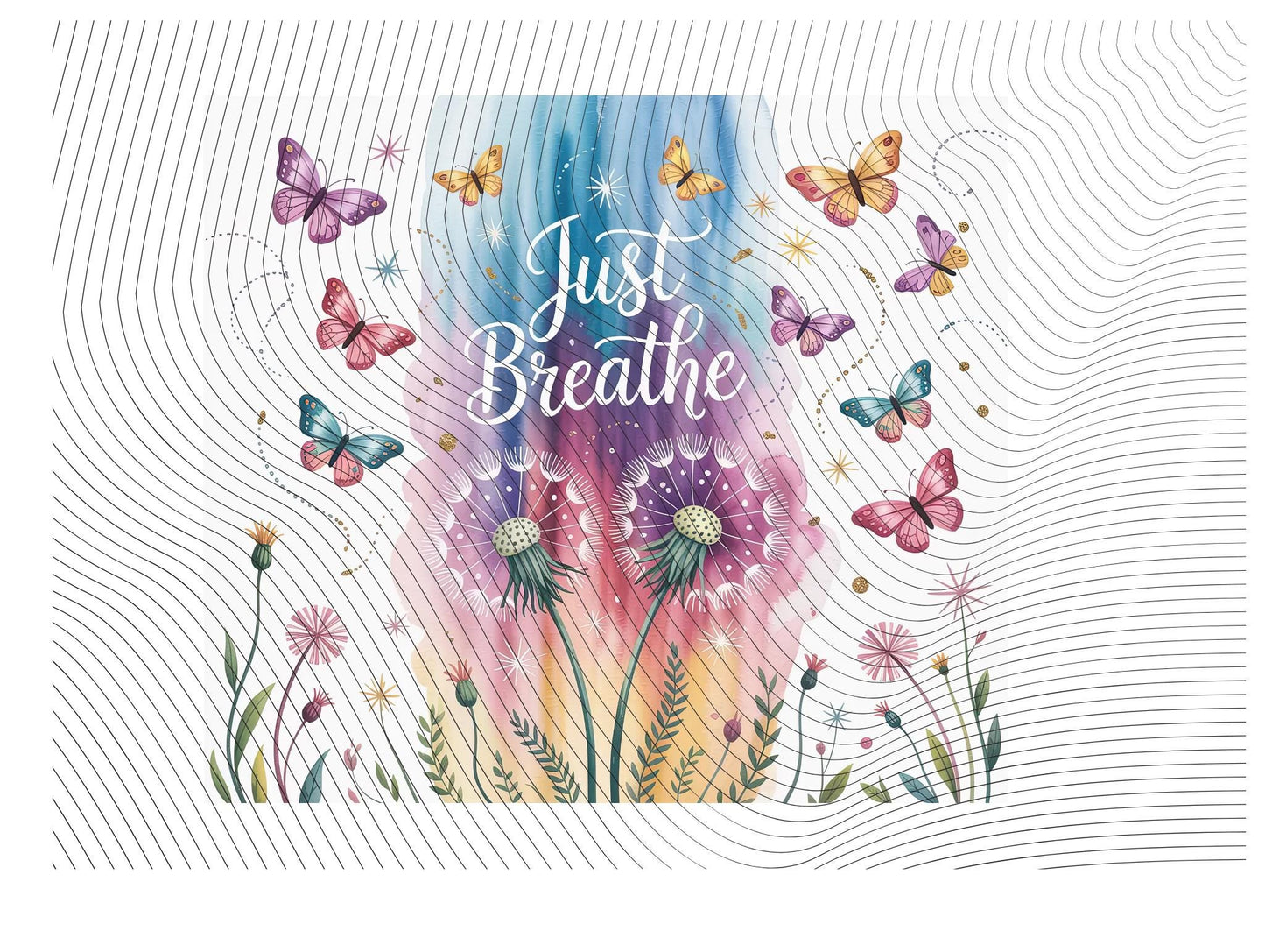 Just Breathe Dandelion And Butterfly 20oz Tumbler