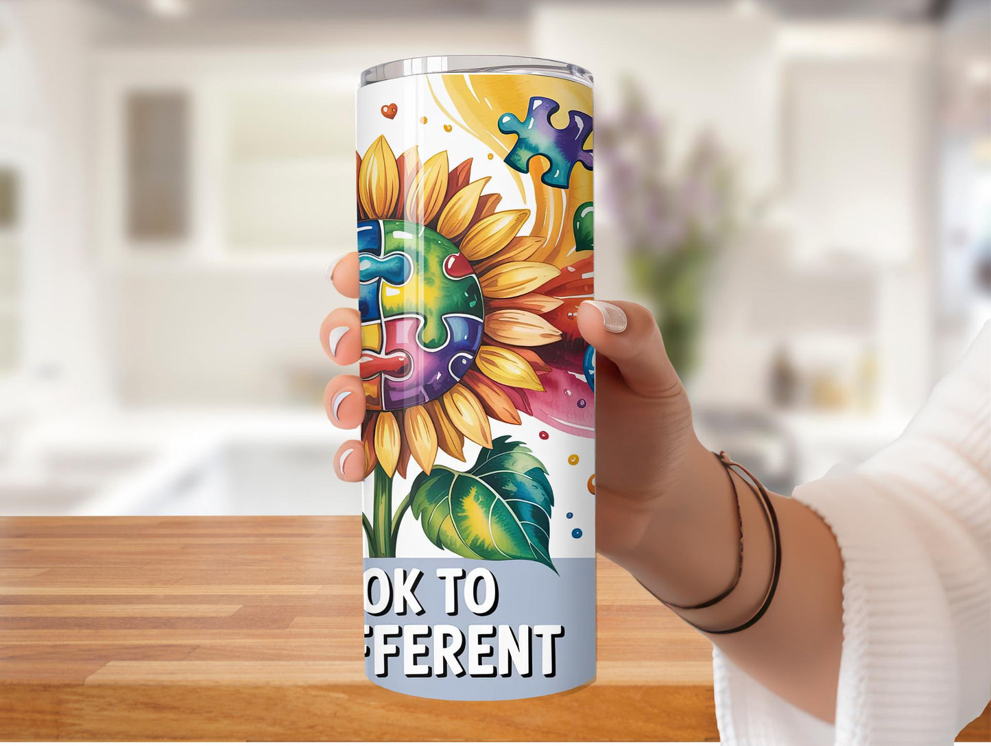 It's Ok To Be Different Autism Sunflower 20oz Tumbler
