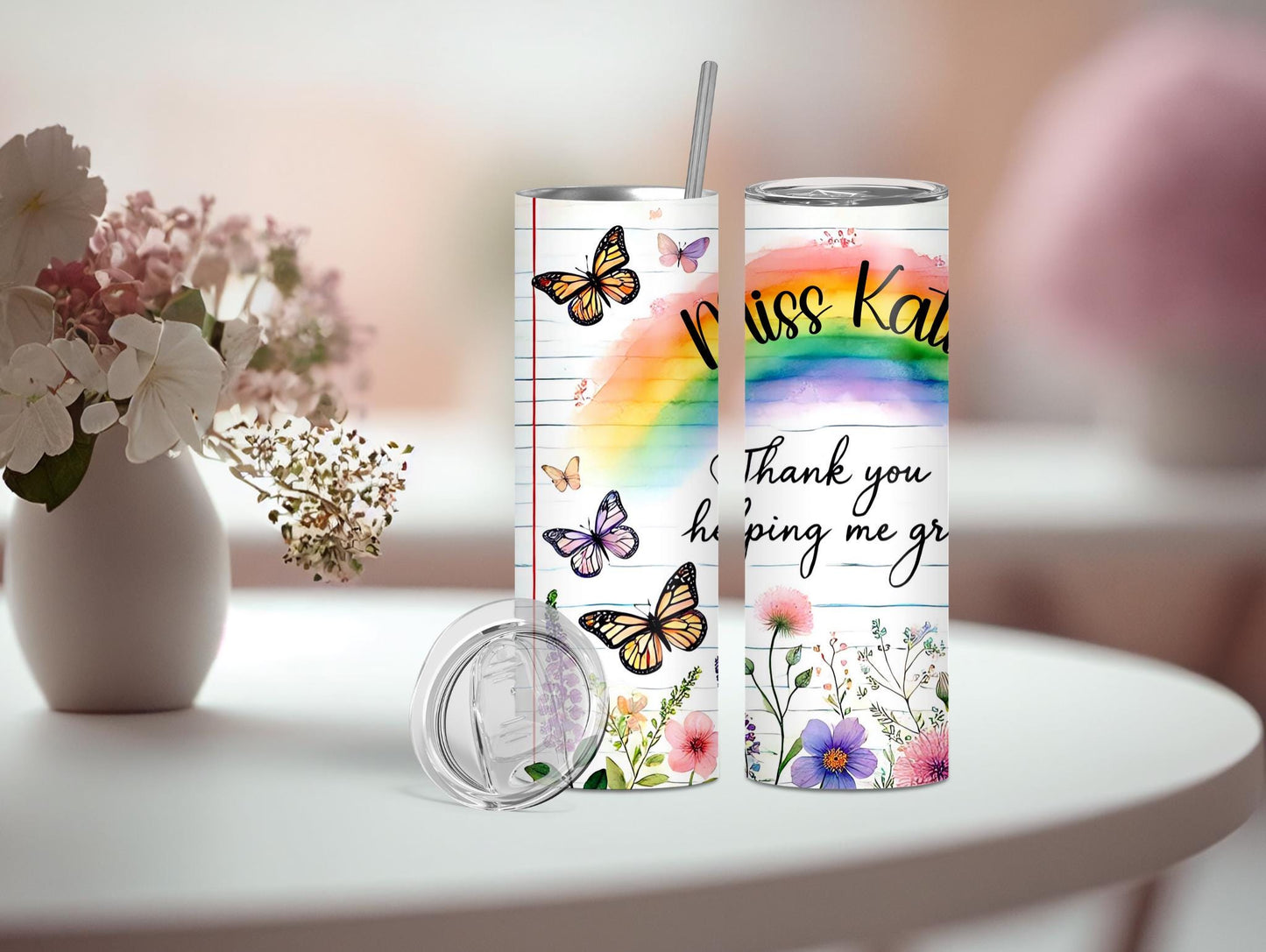 Thank You For Helping Me Grow Personalized 20oz Tumbler