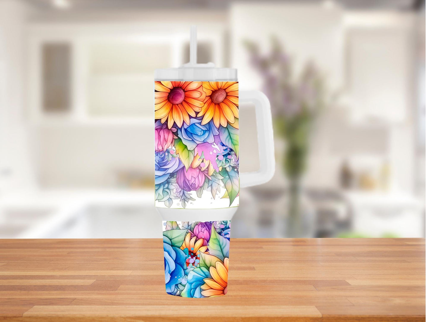 Bright Floral 40oz Tumbler