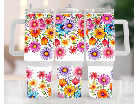 Bright Wildflowers 40oz Tumbler