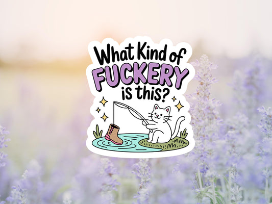 What Kind Of Fuckery Is This Cat Fishing Sticker