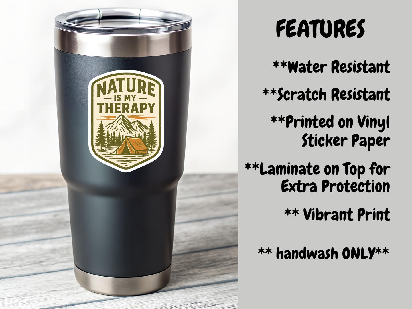Nature Is My Therapy Sticker