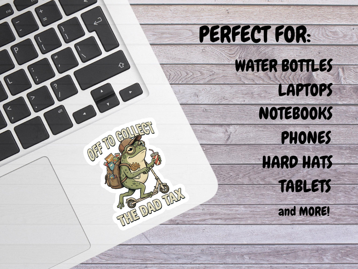 Off To Collect The Dad Tax Frog Sticker