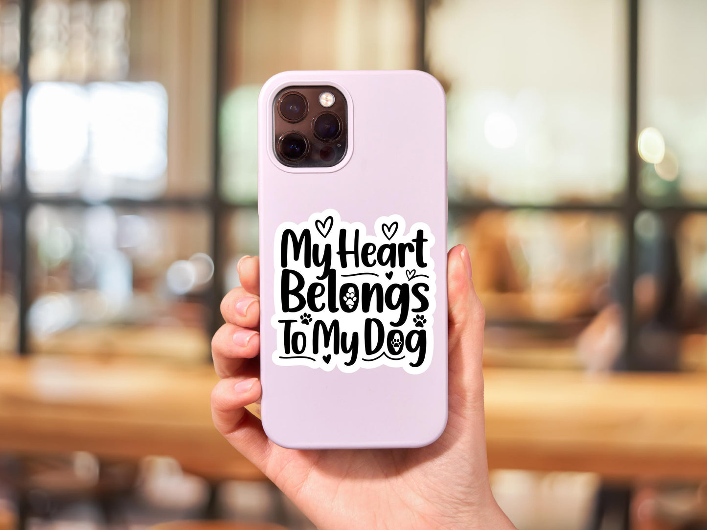 My Heart Belongs To My Dog Sticker