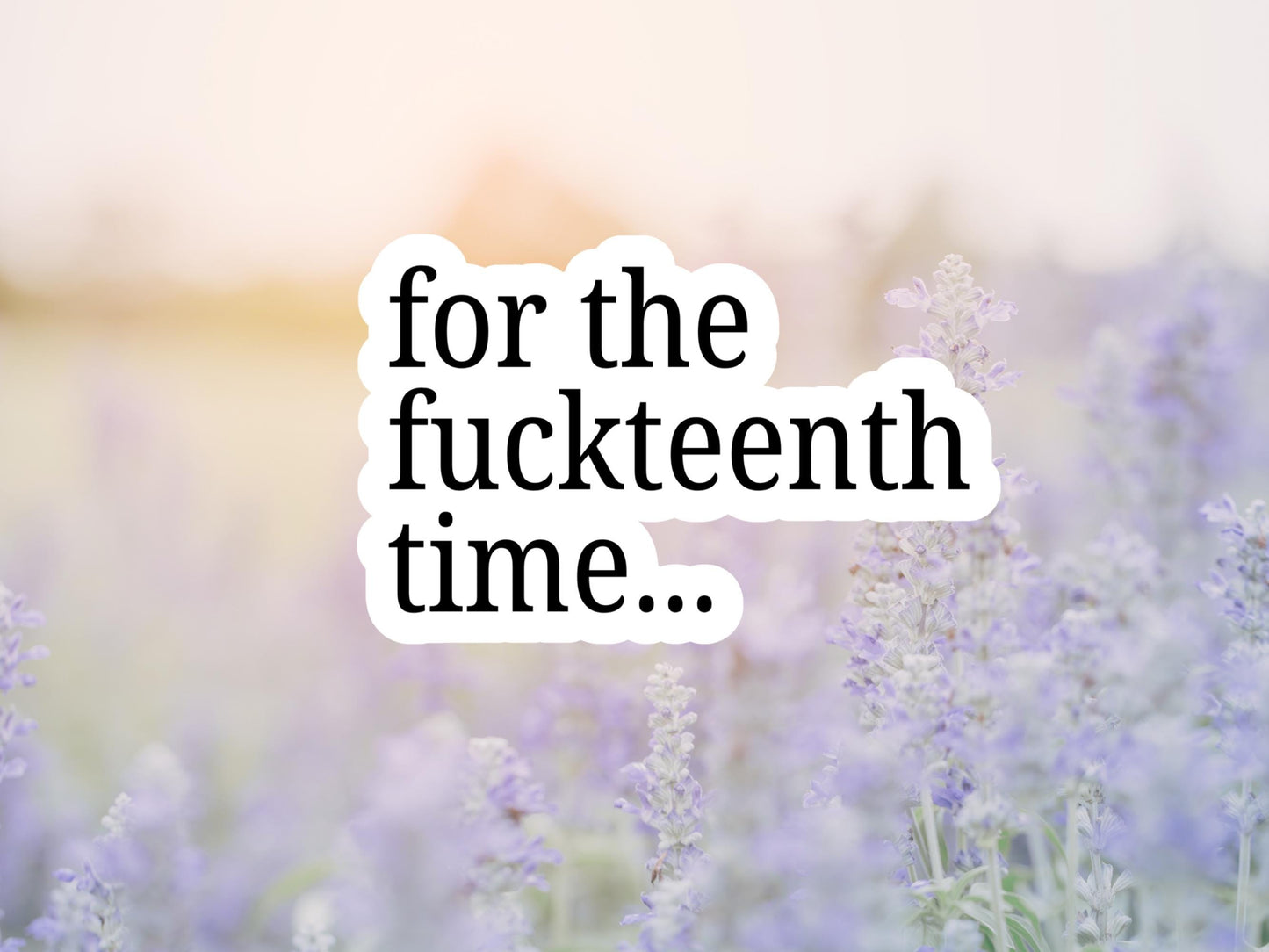 For The Fuckteenth Time Sticker