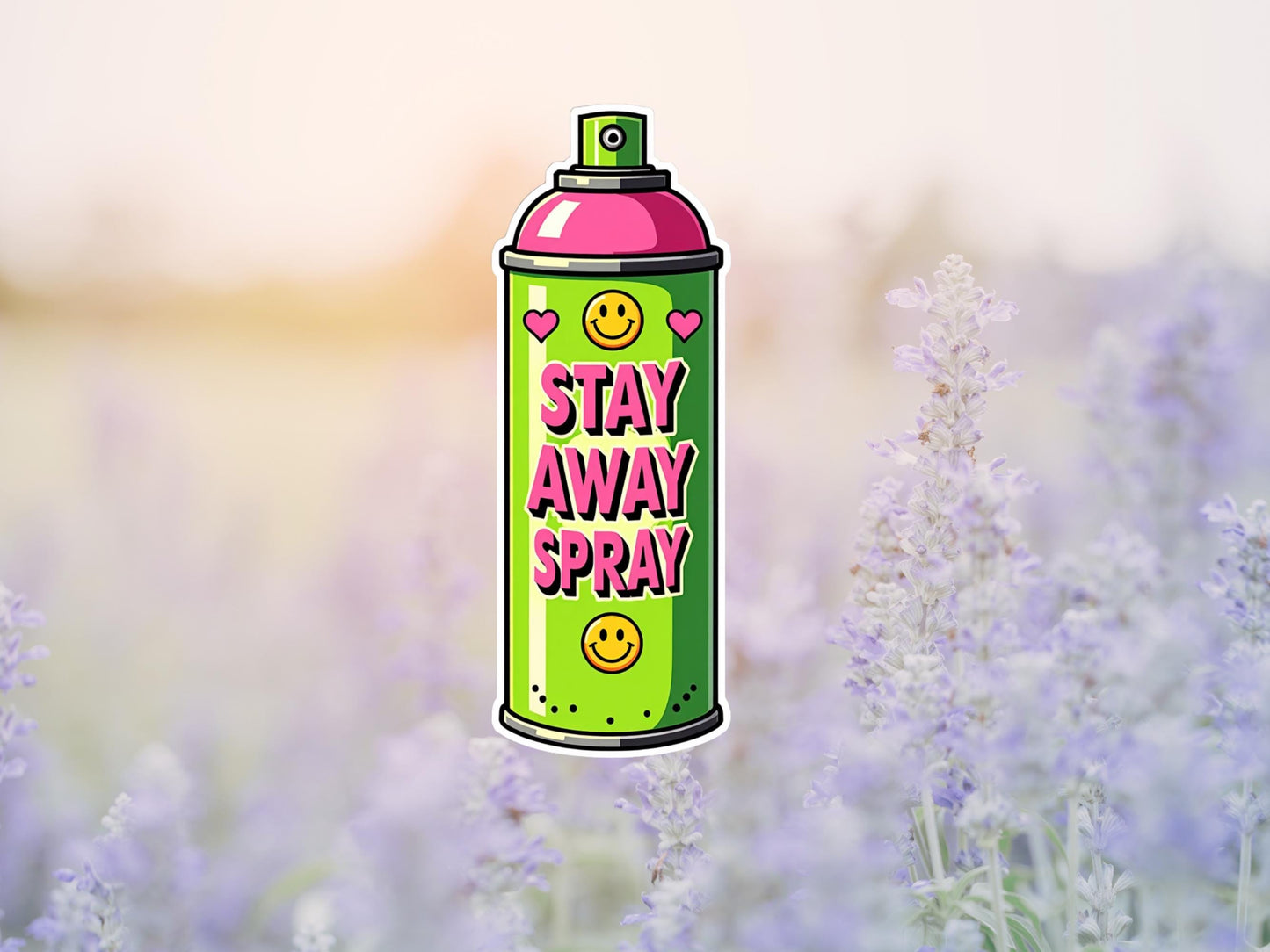 Stay Away Spray Sticker