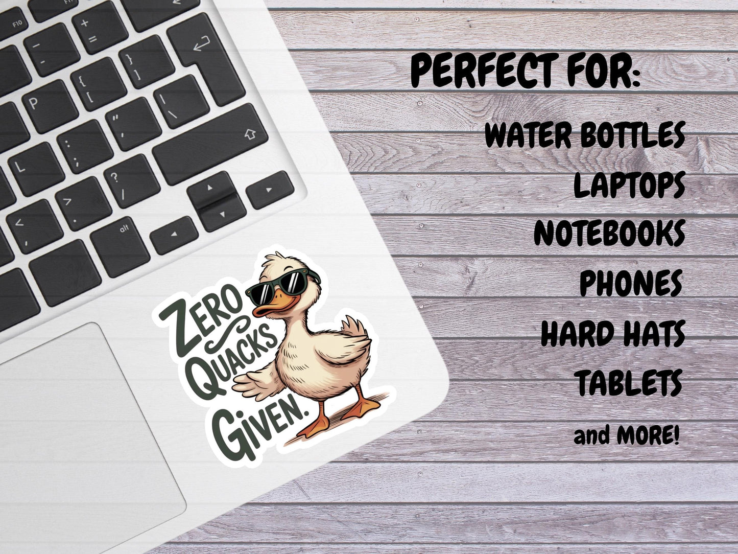 Zero Quacks Given Duck With Sunglasses Sticker