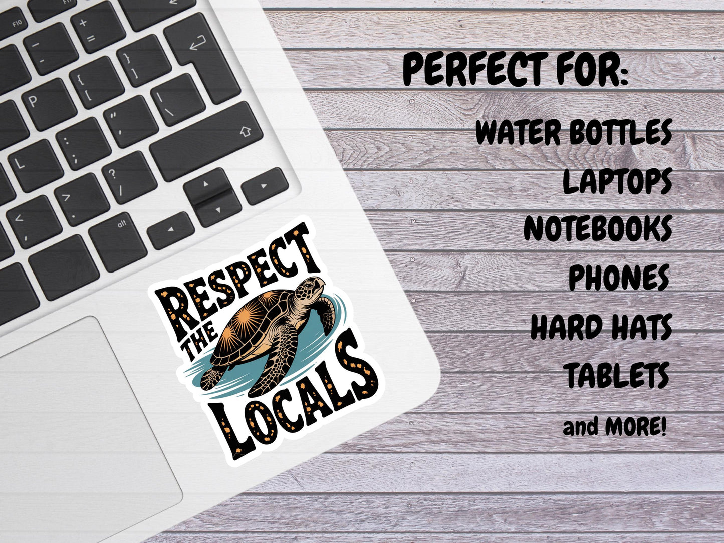 Respect The Locals Sea Turtle Sticker