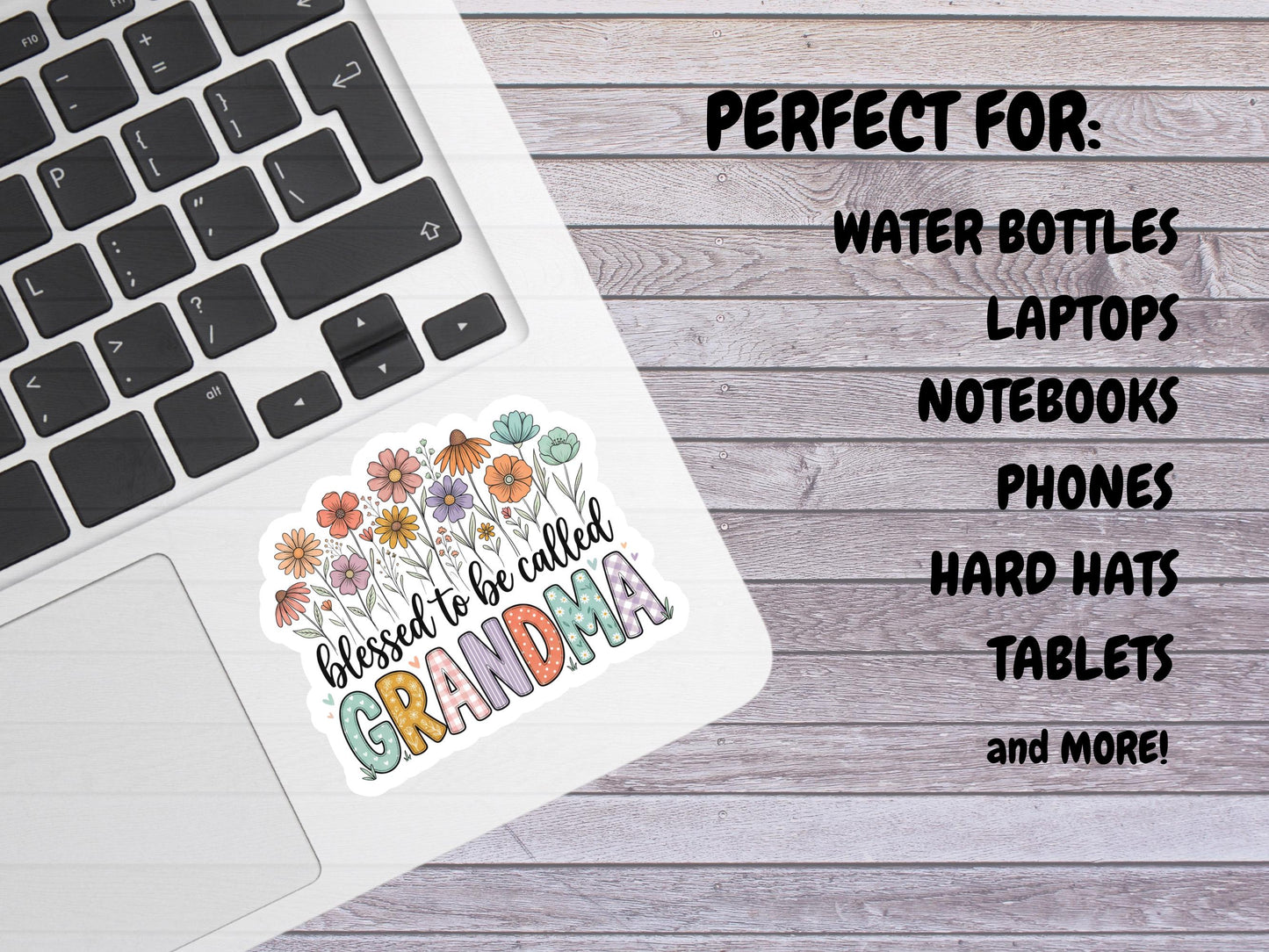 Blessed To Be Called Grandma Floral Sticker