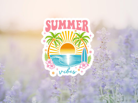 Pink Summer Vibes Sticker