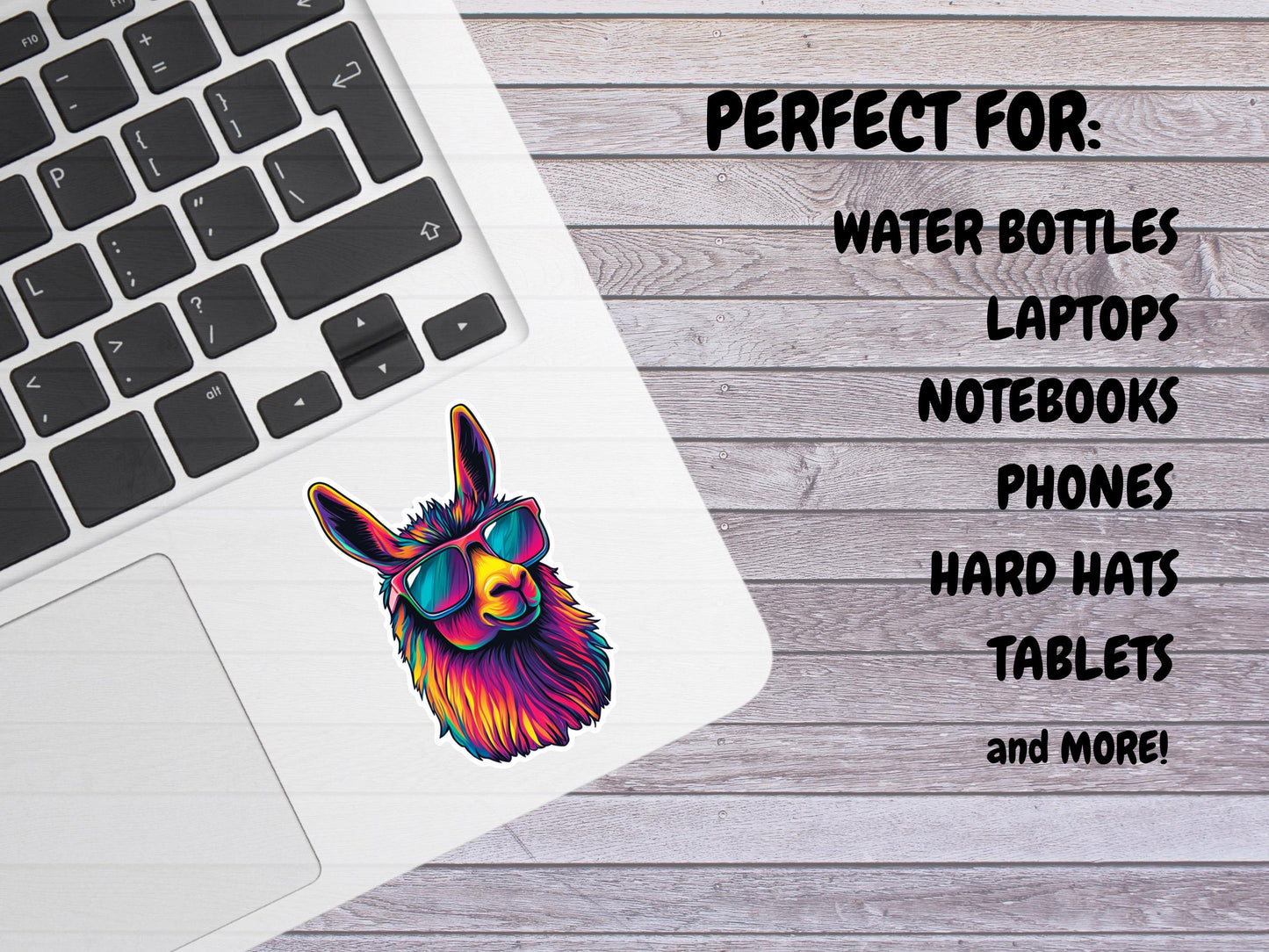 Neon Pop Art Llama With Glasses Sticker
