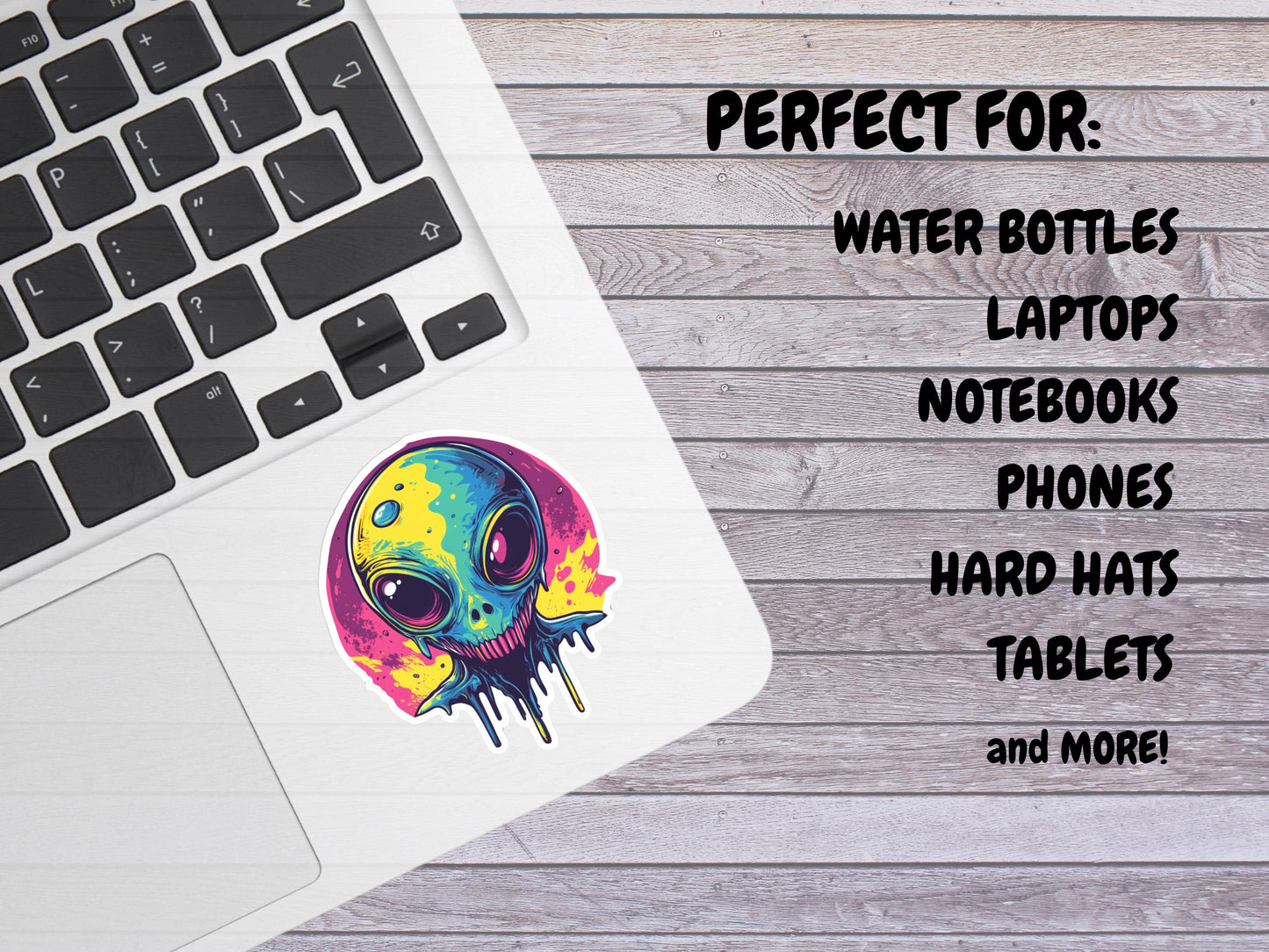Neon Pop Art Monster Alien Sticker