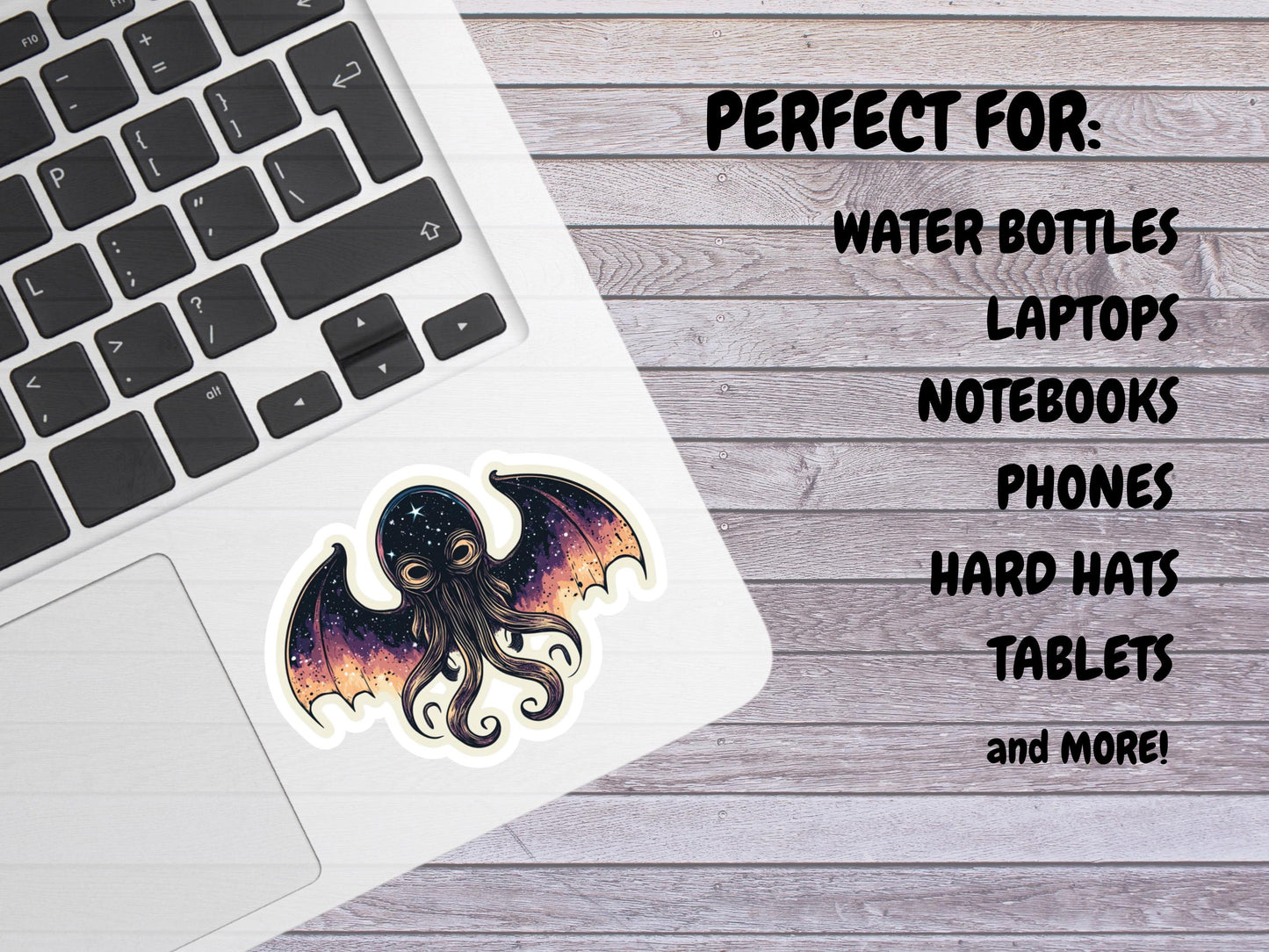 Sci Fi Octopus With Wings Sticker