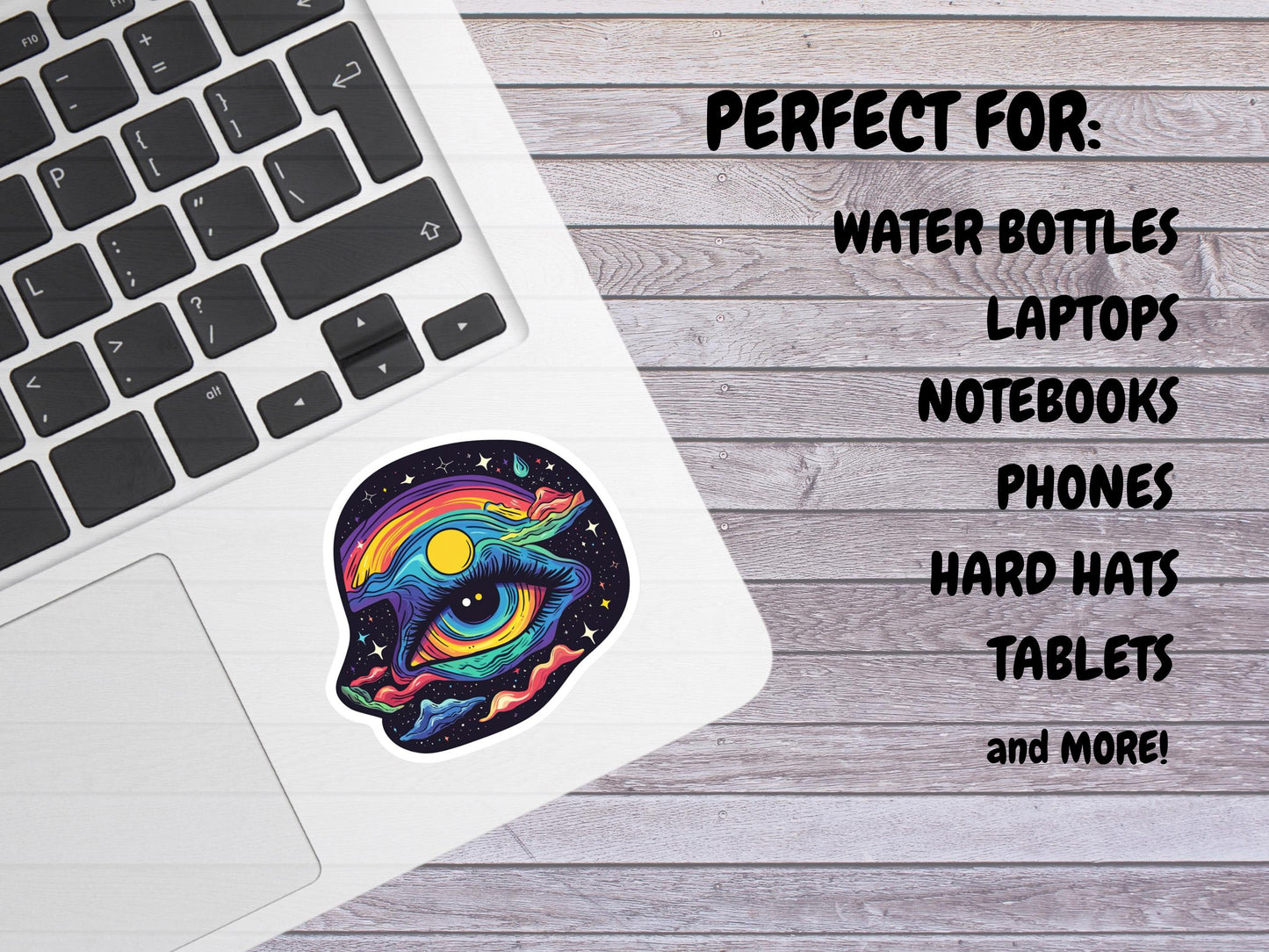 Sci-Fi Rainbow Eye In Space Sticker